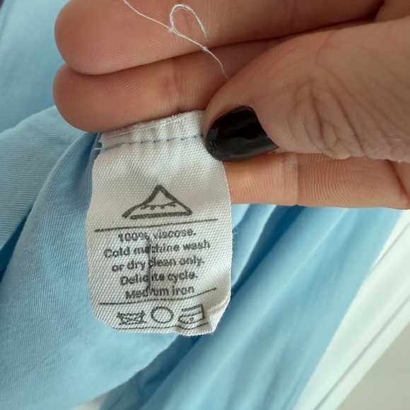 SLEEPER Women’s Long Sleeve Button Down Pajama Top Blue Red Trim Size Large - Picture 8 of 11